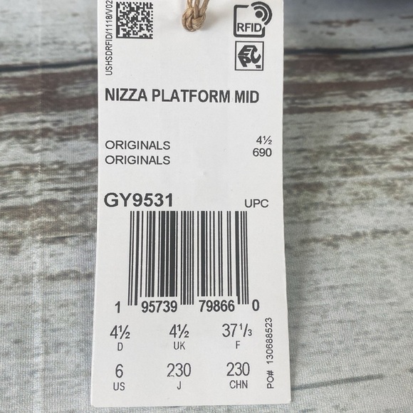 Adidas Nizza Platform Mid Leopard Print Sneakers Pink/Blk/Brwn Size 6 GY9531 - Picture 7 of 13